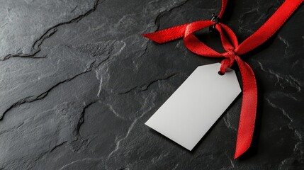 Blank name tag with lanyard on grey background for design presentation mockup template