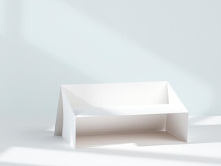 Die cut tent card mock up template with realistic shadows and highlights, realistic, paper