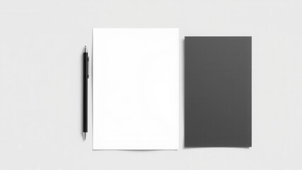 Folder die cut mock up template with realistic shadow and highlights, stationery, branding, highlights