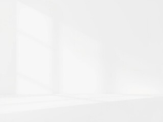 Minimalist and clean abstract white background with soft shadows, calm, white