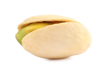 One tasty pistachio nut isolated on white