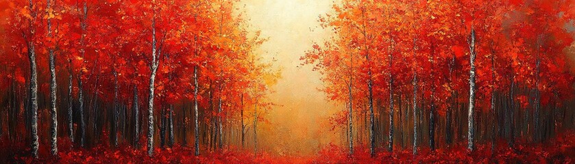 Exploring the vibrant autumn forests nature trail landscape photography serene environment eye-level view seasonal beauty