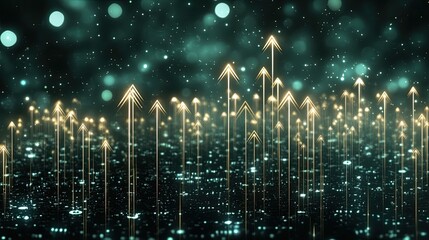 A vibrant green stock market chart features candlestick and bar graphs on a dark background, ideal for woven tapestry design