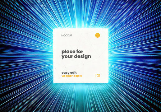 Sign with Magnetic Electric Field Mockup