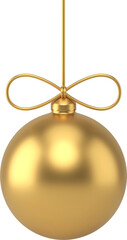 golden christmas ball