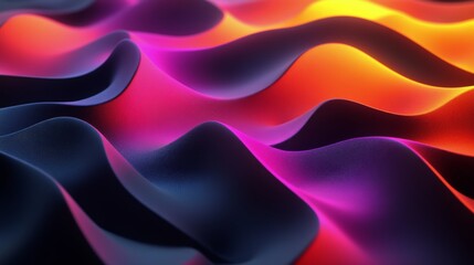 Obraz premium Colorful abstract waves create a vibrant visual experience with flowing textures