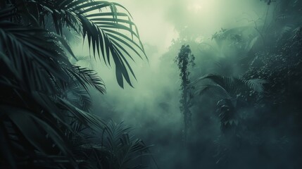 A misty rainforest in Costa Rica 
