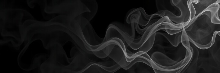 Obraz premium Abstract swirls of smoke billowing on a black background, modern, texture