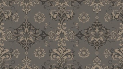 An elegant damask seamless pattern perfect for adding a touch of sophistication to any design project, decor, design, repeat