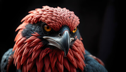 close up of a vulture