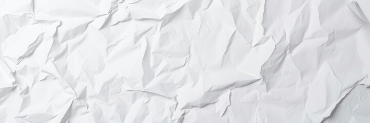 Obraz premium Crumpled white paper texture with wrinkles and folds for vintage design projects, background, crumpled, old