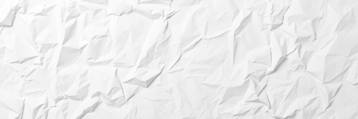 Obraz premium Crumpled white paper texture with wrinkles and folds for vintage design projects, wrinkles, texture