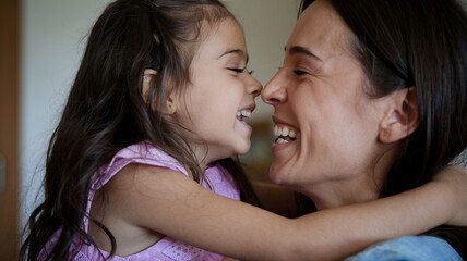 Mother and Daughter Sharing a Loving Moment