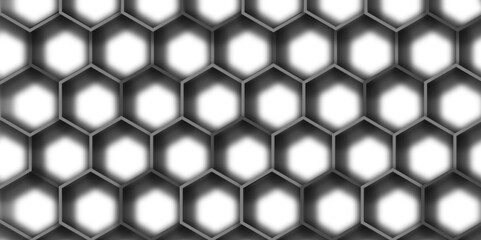 Abstract white and grey hexagon technology geometric pattern concept white background. Use for template, wallpaper, website vector illustration.