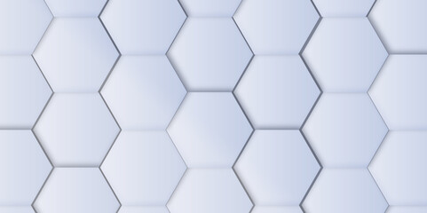 Digital hexagon technology white and light grey honeycom pattern concept white abstract background
