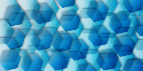 Fototapeta premium Abstract colourful hexagon technology geometric pattern concept white background. Use for template, wallpaper, website vector illustration.