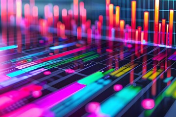 vivid data visualizations illustrate sales trends and growth patterns. generative ai