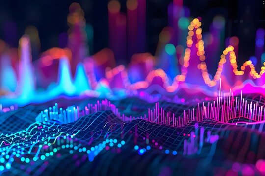 vivid data visualizations illustrate sales trends and growth patterns. generative ai