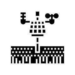 weather station agri tech glyph icon vector. weather station agri tech sign. isolated symbol illustration