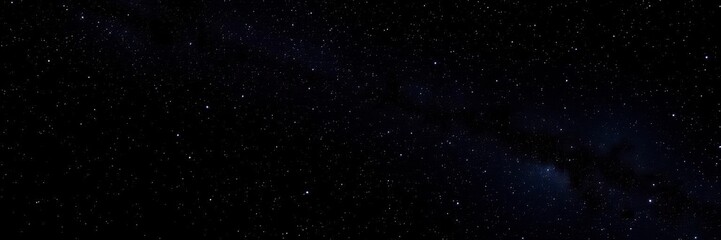 Naklejka premium Starry night sky with twinkling stars on dark background, cosmos, galaxy, sky