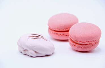 macaroons on white background