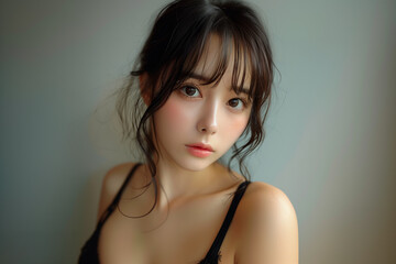 シャワーを浴びた女性