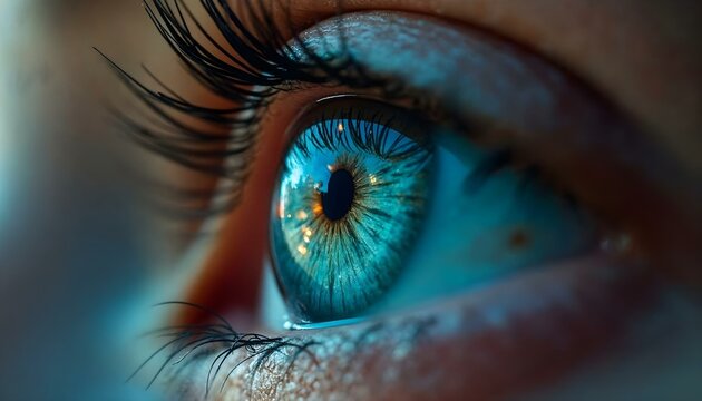 Metaphysical Eye Iris and Pupil Representing Vision Dream and Energy in a Cosmic Universe Backdrop