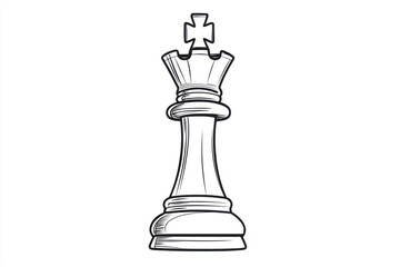 Hand-drawn sketch of a chess queen piece. (2)