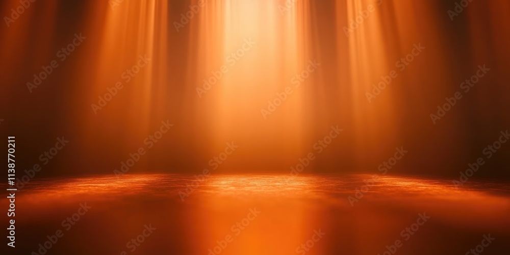 Poster vibrant orange gradient backdrop with center spotlight and soft vignette for modern presentation tem