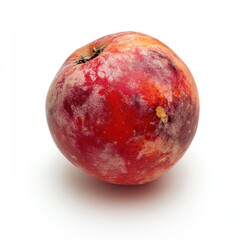 Obraz premium Ripe Red Apple Isolated on White. Fresh Organic Fruit Close-up for a Healthy Lifestyle.