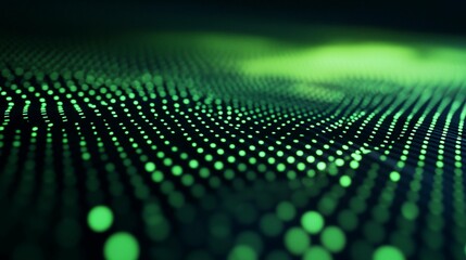 Complex matrix of green numbers creating a digital landscape. Generative AI