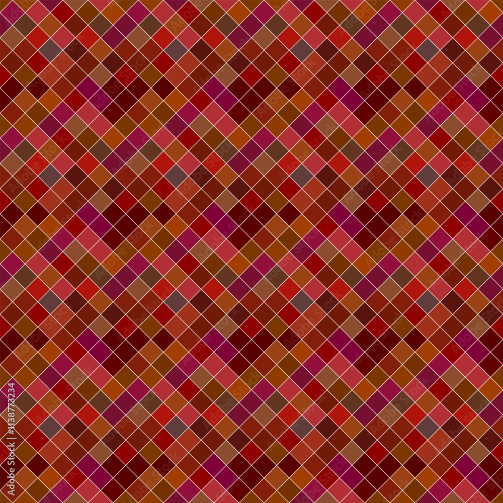 Poster geometrical seamless diagonal square pattern background design - dark abstract vector graphic