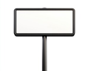 Fototapeta premium Unmarked Street Sign on Post, Ready for Directional Guidance in Urban Setting
