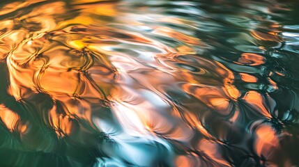 Reflections of light and color moving dynamically