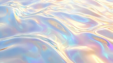 Iridescent Holographic Liquid Abstract Background