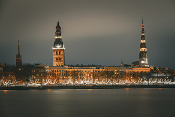Riga Old Town, Latvia on December 13, 2024