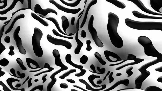 animation loop - 3d Background - seamless patterns of spots and stripes in black, and wild safari-themed design