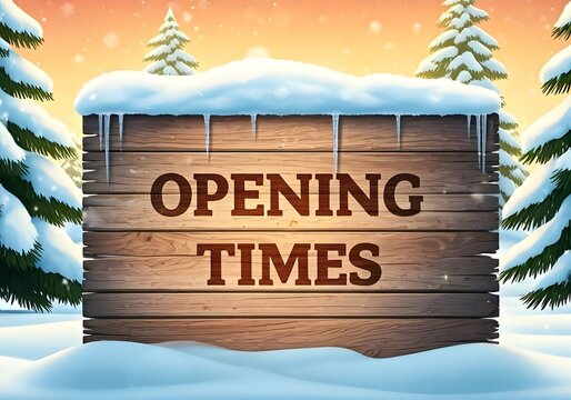 Opening Times Sign (Winter / Xmas)