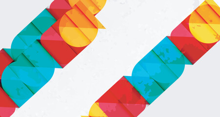 Fototapeta premium Squares, circles and triangles and grainy noisy texture. Vector Illustration For Wallpaper, Banner, Background, Card, Book Illustration, landing page