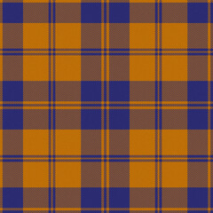 Blue, Orange Tartan Weave Pattern 2 - Tile	