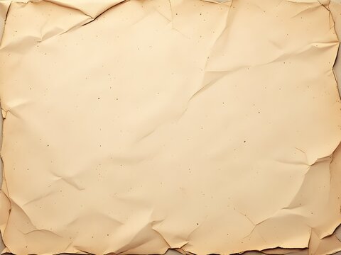 Aged Crumpled Paper with Torn Edges and Creases

