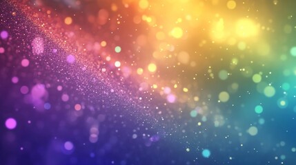 Obraz premium Abstract gradient particle waves seamlessly flowing with soft light and bokeh. rainbow color digital waves. Technology, engineering, science and artificial intelligence background. 4k loop.