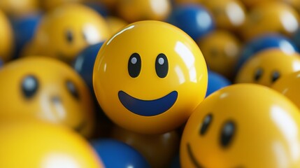 Illustration of customer feedback with faces and businessman