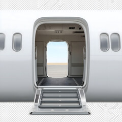 Airplane Doors on Transparent Background