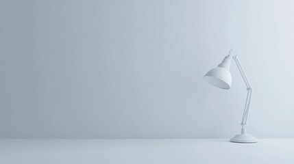 Clean Workspace with Simple Desk Lamp in Soft Light