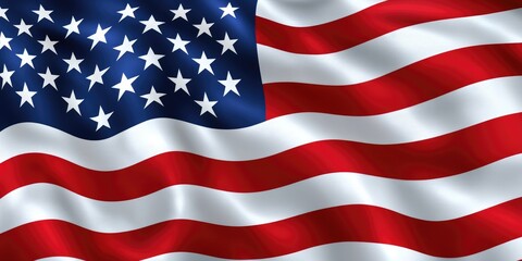 Fototapeta premium American Flag in Wind