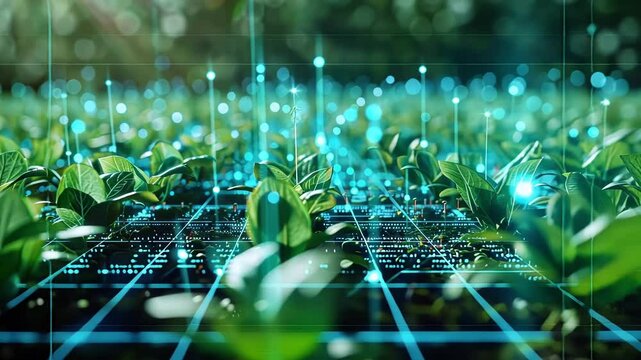 Innovative agricultural technology uses sensors and data analysis, optimizing crop growth, increasing efficiency, and promoting sustainable farming practices in modern agriculture