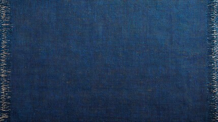 Deep blue textured fabric background.