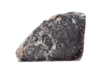 Beautiful smokey topaz isolated on white. Natural gemstone