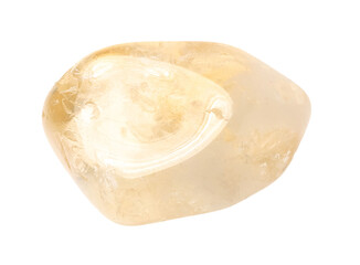 Beautiful citrine isolated on white. Natural gemstone